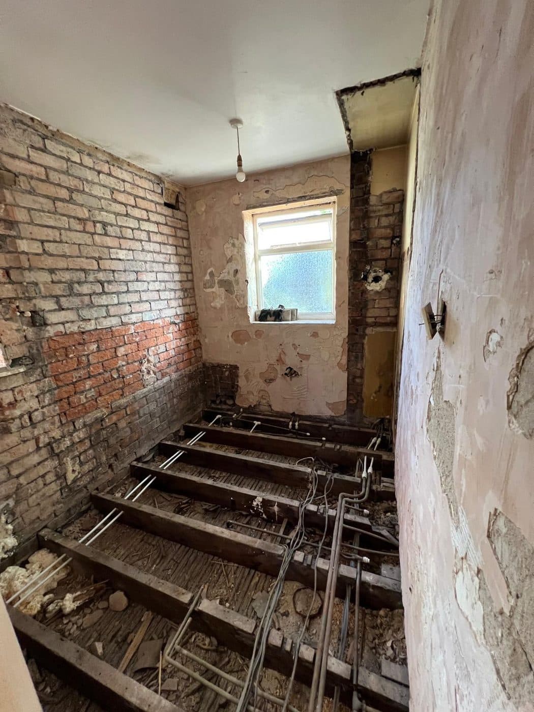 Bathroom to Kitchen Conversion before