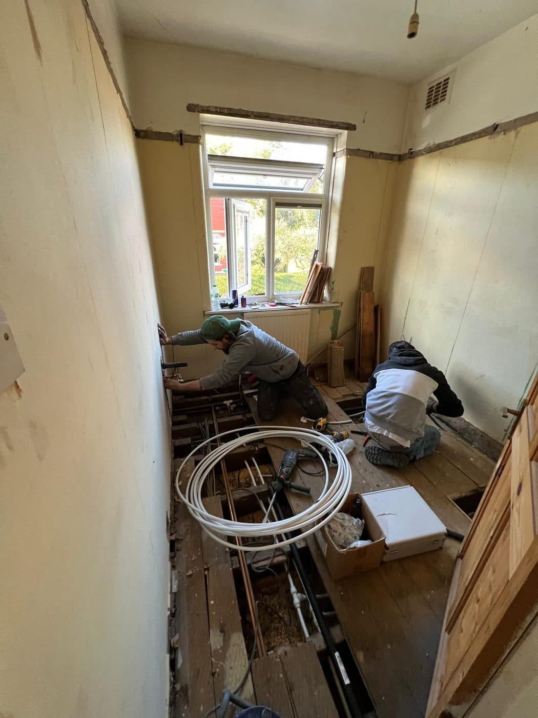 Bathroom to Kitchen Conversion in Chelsea, before renovation