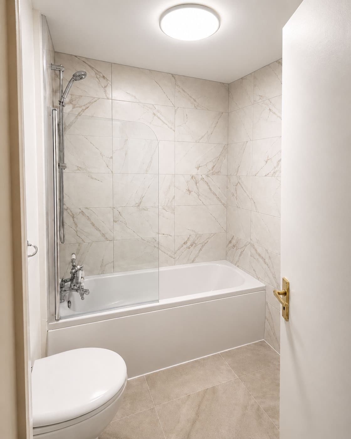 Marble Family Bathroom in Hammersmith · W6, completed by Nova Rise Construction London