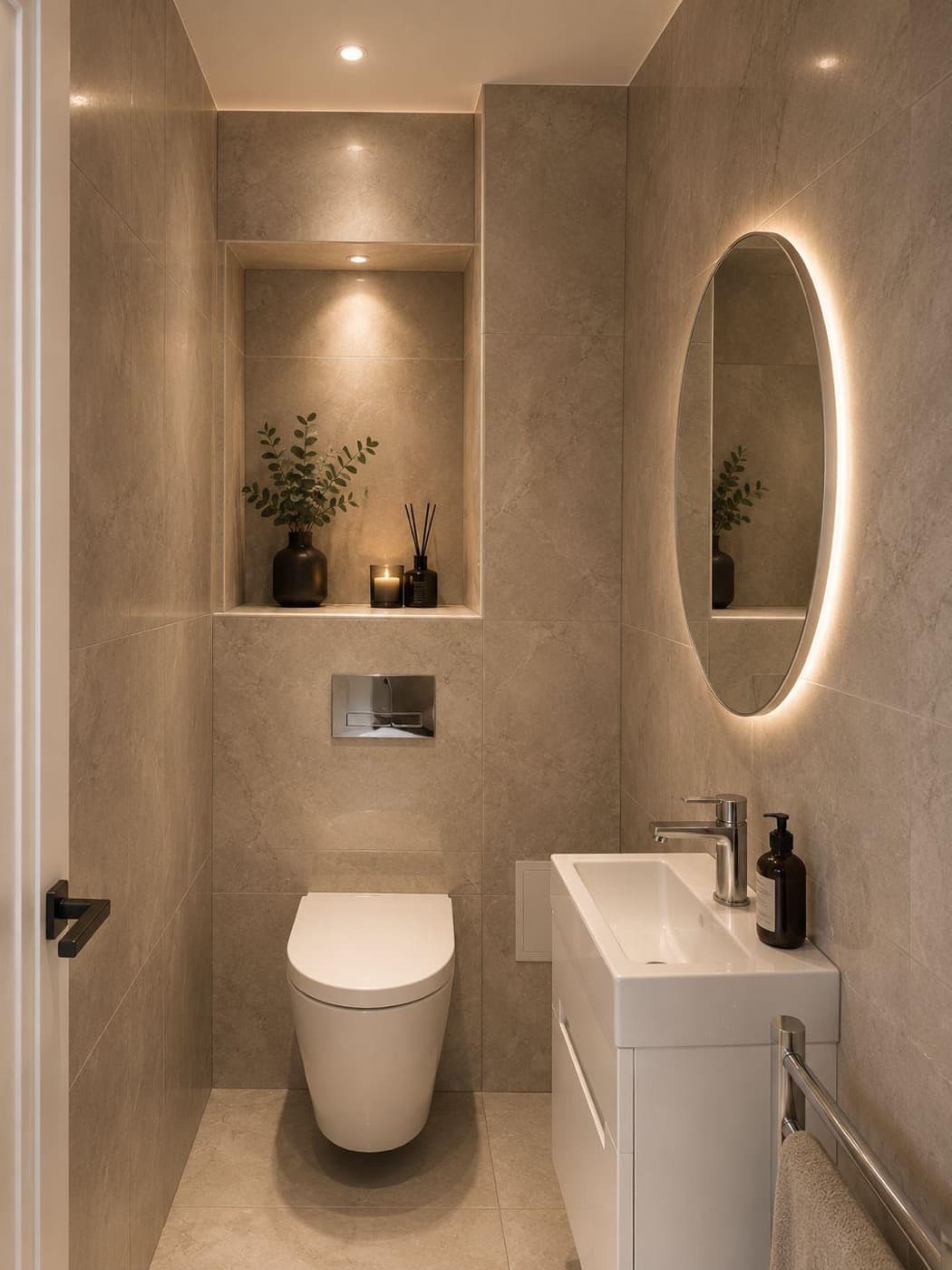 Marble En-Suite & Cloakroom, completed by Nova Rise Construction London