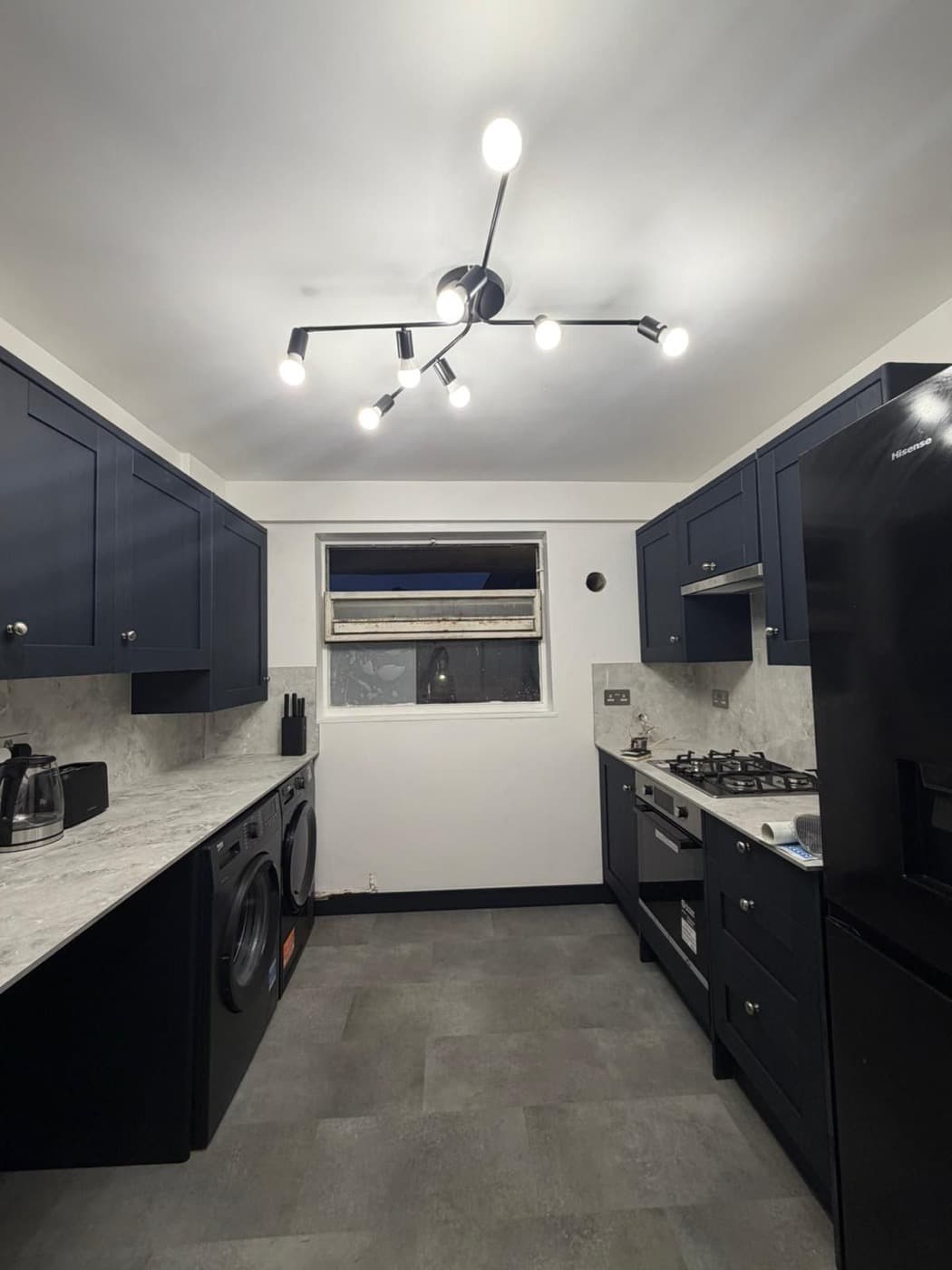 Navy Shaker Kitchen in Mayfair · W1S, completed by Nova Rise Construction London