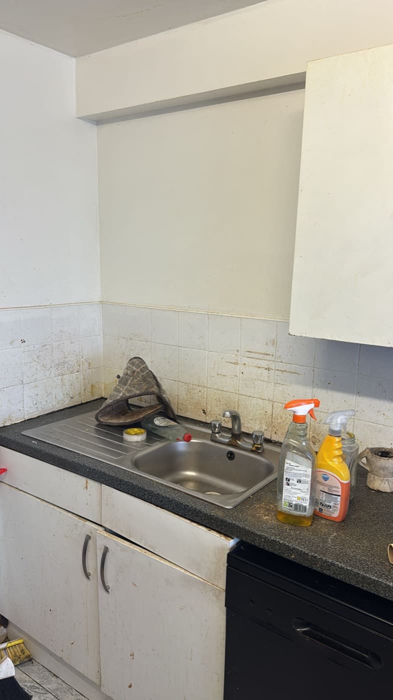 Navy Shaker Kitchen in Mayfair, before renovation